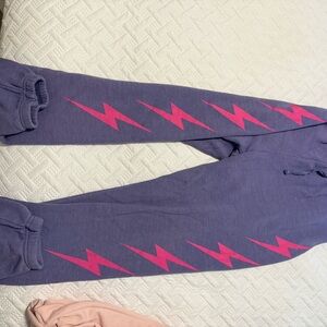 Women’s purple  Lightning Bolt Sweatpants